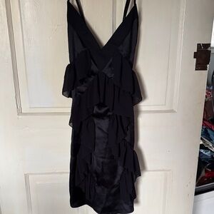 Forever 21 Black Ruffled Mini Dress